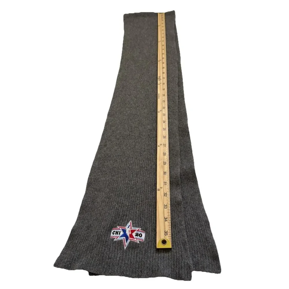 Portolano NBA All Star 2020 Chicago Cashmere Scarf Gray Unisex Basketball